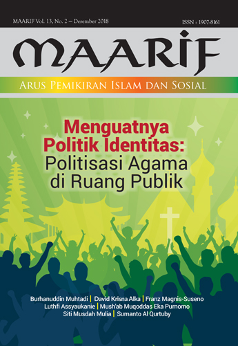 					View Vol. 13 No. 2 (2018): Politisasi Agama di Ruang Publik: Ideologis atau Politis ?
				