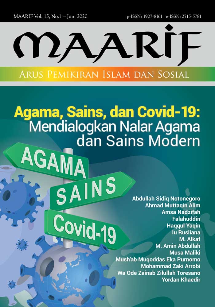 					View Vol. 15 No. 1 (2020): Agama, Sains, dan Covid-19: Mendialogkan Nalar Agama dan Sains Modern
				